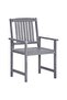 7 Piece Garden Dining Set Solid Wood Acacia Grey - 4