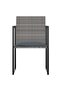 5 Piece Outdoor Dining Set with Cushions Poly Rattan Grey - 4