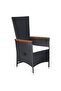 7 Piece Garden Dining Set Poly Rattan Black - 2