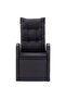 7 Piece Garden Dining Set with Cushions Black - 4