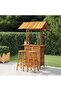 3 Piece Garden Bar Set Solid Wood Acacia