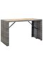 7 Piece Outdoor Bar Set with Cushions Poly Rattan Grey - 7