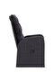 5 Piece Garden Dining Set with Cushions Black - 5