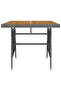 5 Piece Outdoor Dining Set Poly Rattan Grey - 6
