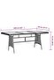 9 Piece Outdoor Dining Set Poly Rattan Grey - 7