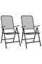 3 Piece Garden Dining Set Expanded Metal Mesh Anthracite - 6
