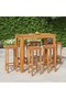 7 Piece Garden Bar Set Solid Wood Acacia