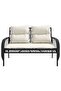 4 Piece Garden Sofa Set with Cushions Black Poly Rattan - 6