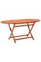 9 Piece Folding Outdoor Dining Set Solid Eucalyptus Wood - 7