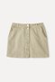 Women's Dark Beige Embroidered Buttoned Mini Skirt - 3