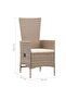 7 Piece Garden Dining Set Poly Rattan Beige - 3