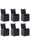 Garden Dining Set | Black | Solid Acacia wood | 7 Piece - 5