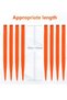 10-Piece Clip-in Orange Hair Extensions, 22 Inch Straight Synthetic Hairpieces - 4