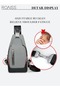 2 Piece Waterproof Chest Bag and Fashion Long Wallet Set Crossbody Shoulder Backpack with USB Chargi - 6