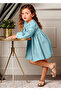 ABEL& LULA AQUA BLUE GIRL'S DRESS WITH JERSEY LINING INSIDE (SIZES 04-08 YEARS) - BLUE