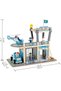 Metro Police Dept Playset | Wooden Two-Level Police Station Toy Playset with Jail Cell, Figures - 3
