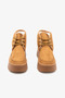 Tan Suede Fur Lined High Sole Lace-Up Women's Boots - 3