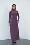 Dora Women's Maxi Length Turtleneck Sandy Dress-Dusty Rose - 7