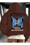 Men's Oversize Butterfly Printed Hoodie