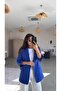 Cobalt Blue Sleeves Layered Lined Jacket - 2