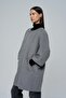Light Gray Crew Neck Oversized Wool Coat - 7