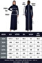 Dora Women's Maxi Length Turtleneck Sandy Dress-Navy Blue - 2