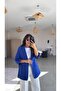 Cobalt Blue Sleeves Layered Lined Jacket - 3
