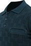 Men's Plus Size Polo Neck Petrol Sweater with Pockets, Crinkled Steel Knit, Classic Fit - 5215Fb - 5