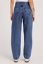 Women's Regular Fit Classic Cut Baggy Cotton Wide Leg Blue Jeans - 6