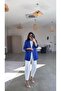 Cobalt Blue Sleeves Layered Lined Jacket - 5