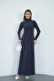 Dora Women's Maxi Length Turtleneck Sandy Dress-Smoked - 7