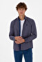 Men's Copper Plaid Long Sleeve Navy Shirt 50316631-VR182