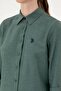 Women's Dark Green Long Sleeve Basic Shirt 50316711-VR079 - 7