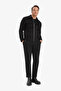 Slim Fit Polo Collar Suede Black Men's Coat Y5362Az/Bk27 - 2