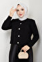 Women's Buttoned Front Knitwear Cardigan Pleated Skirt Set - 5
