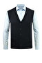 Men's Plus Size Buttoned Navy Blue Vest Knitwear with Pockets Steel Knit Classic Fit - 5200lb - 2