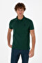 Men's Dark Green Slim Fit Polo Collar Basic T-Shirt 50307753-Vr079