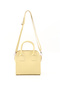 Yellow Shk219 Faux Leather, Zippered, Two Compartments, Adjustable Strap, Hand, Arm and Shoulder Bag - 4