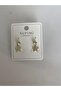 Xuping Mini Boy Star Figure Zircon Stone Detail Gold Earrings - 4