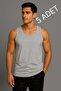 Gray 5-Pack Cotton Combed Classic Men's Tank Tops – Breathable, Comfortable Fit, Casual - 5