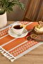 Rustic Orange Cotton Tablecloth Runner 35X145 cm - 2