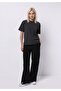 Regular Fit Round Neck Plain Women's Gray Short Sleeve T-Shirt - 3