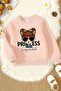 3 Yarn Combed Cotton Princess Printed Unisex Children's Sweat