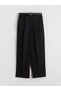 Lcw vision black waist belted loose fit women's pleated pants - 5