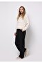 Regular Fit Low Waist Wide Leg Women's Black Trousers