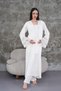 Women's Ecru Princess Sleeve Lace Maternity Pajama Set
