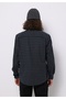 Regular Fit Shirt Neck Plaid Men's Navy Blue Long Sleeve Shirt - 2