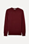 Men's Plum Crew Neck Knitwear Sweater