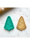 Elegant Christmas Tree Cookie Mold |   Natural and Patterned Design
