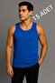 Blue 15-Pack 100% Cotton Combed Classic Men's Tank Tops – Breathable, Comfortable Fit, Casual - 5